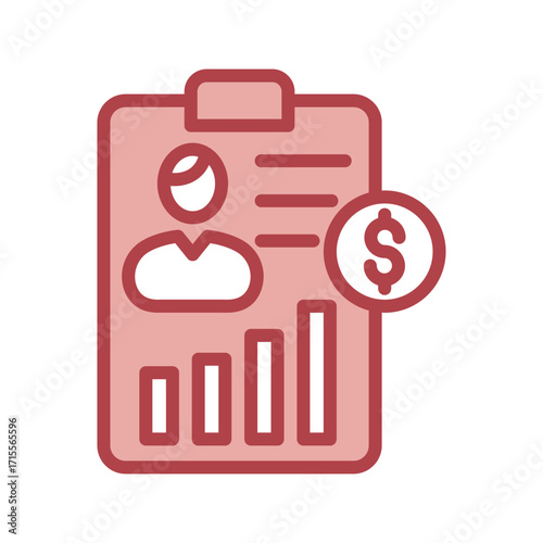 Investor Profile duotone line icon , vector, pixel perfect, illustrator file 
