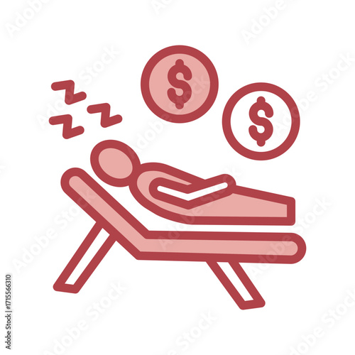 Passive Income duotone line icon , vector, pixel perfect, illustrator file 
