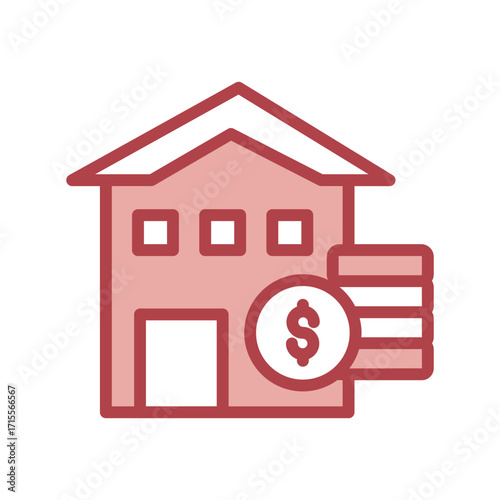 Real Estate Investment duotone line icon , vector, pixel perfect, illustrator file 
