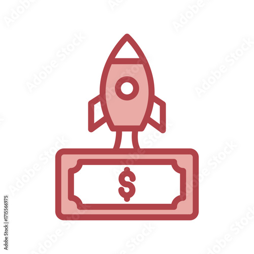 Startup Investment duotone line icon , vector, pixel perfect, illustrator file 
