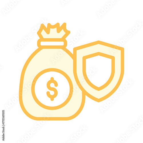 Asset Protection duotone line icon , vector, pixel perfect, illustrator file 

