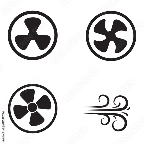 Four Icons of Fans and Airflow ventilator air conditioner