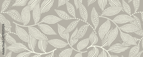 Abstract floral geometric seamless pattern.