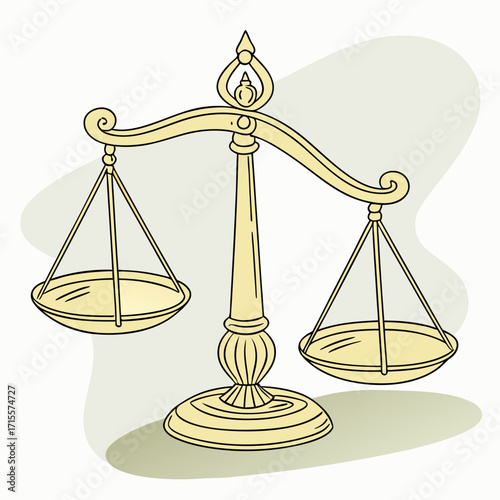 Illustration of a balance scale, symbolizing fairness, impartiality, and the weighing of evidence in legal and ethical contexts