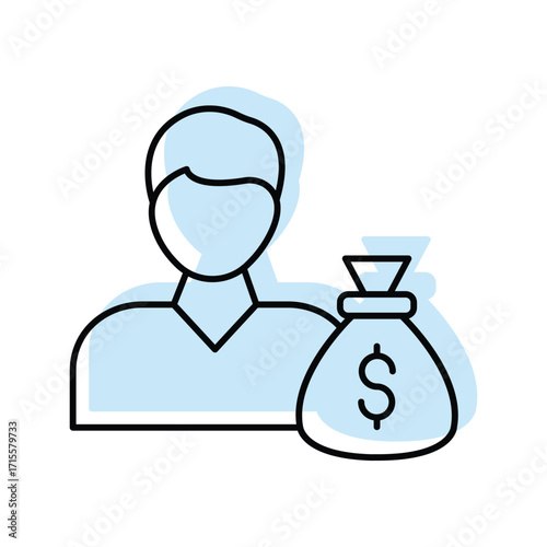 Private Equity color shadow thinline icon , vector, pixel perfect, illustrator file 
