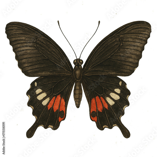 Vintage Butterfly Junk Journal Clipart - Scrapbook Ephemera, Collage Decor