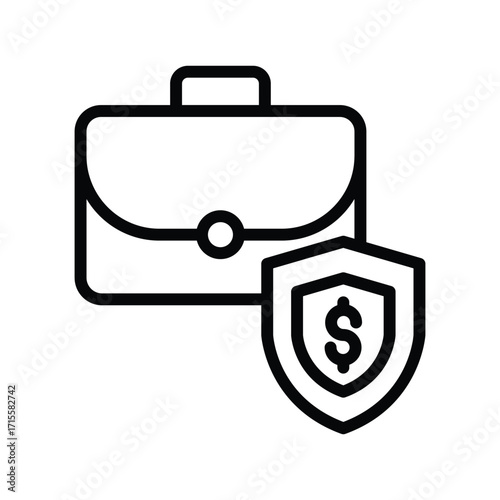 Business Insurance line icon , vector, pixel perfect, illustrator file 
