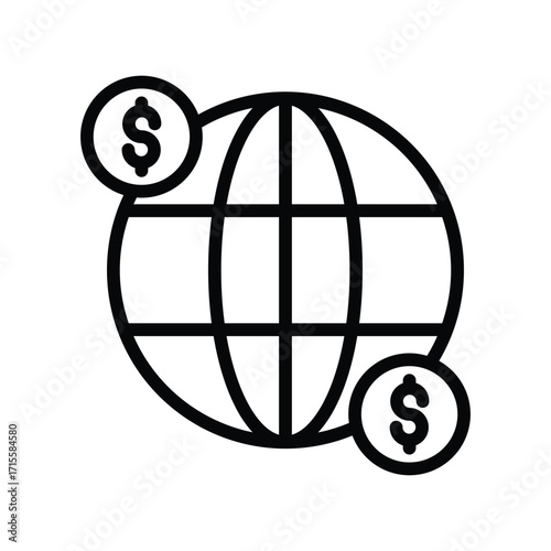 International Money line icon , vector, pixel perfect, illustrator file 
