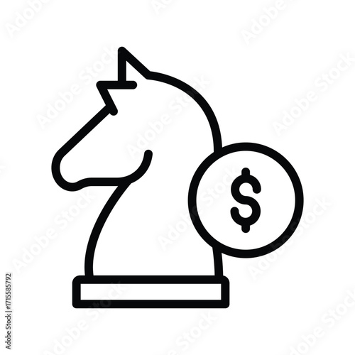Investment Strategy line icon , vector, pixel perfect, illustrator file 
