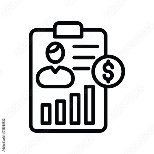 Investor Profile line icon , vector, pixel perfect, illustrator file 

