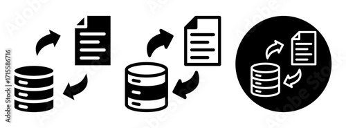 Transactional Data Icon Collection Glyph & Mixed Style