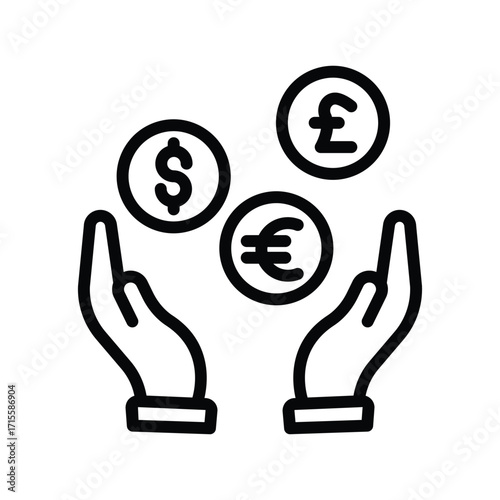 Mutual Funds line icon , vector, pixel perfect, illustrator file 
