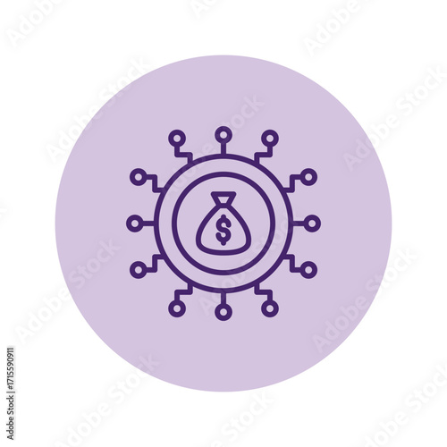 Investment Syndicate pentaglow , vector, pixel perfect, illustrator file 
