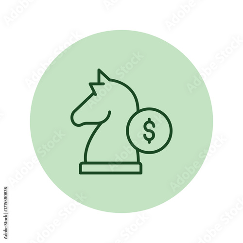 Investment Strategy pentaglow , vector, pixel perfect, illustrator file 
