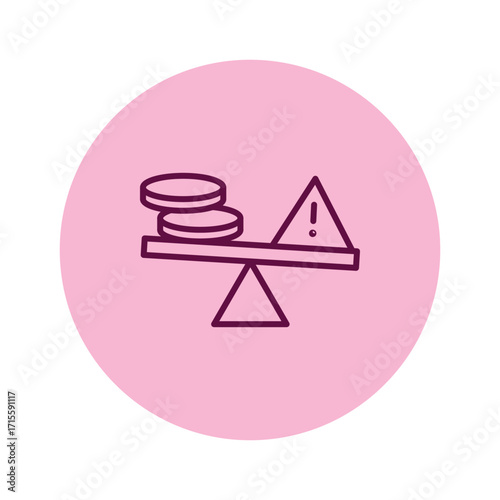 Investment Risk pentaglow , vector, pixel perfect, illustrator file 
