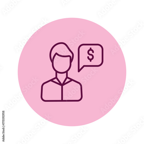 Financial Advisor pentaglow , vector, pixel perfect, illustrator file 

