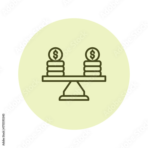 Economic Stability pentaglow , vector, pixel perfect, illustrator file 

