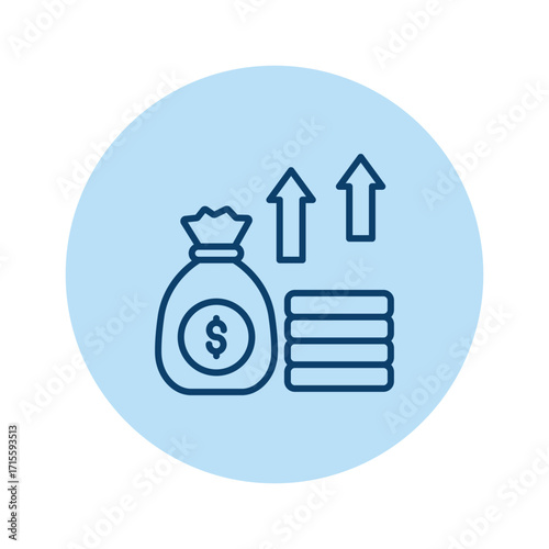Business Investment pentaglow , vector, pixel perfect, illustrator file 
