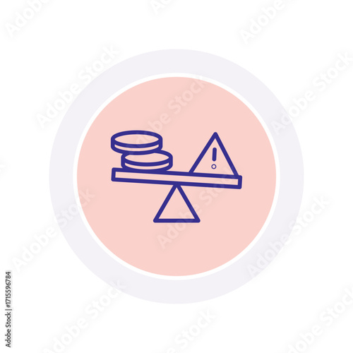 Investment Risk color circle icon , vector, pixel perfect, illustrator file 
