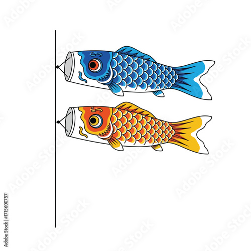 Colorful Koi Nobori Carp Streamers for Children s Day Decoration