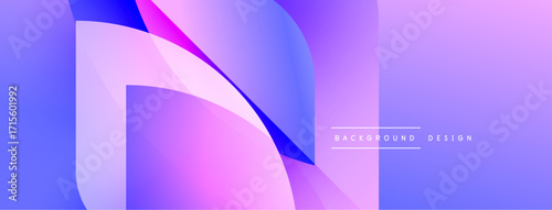 Abstract flowing shapes, purple hues blend into light blue. Modern design suggests movement, energy, visual appeal.