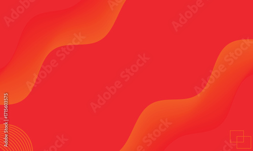 Abstract wave background with red and orange lines