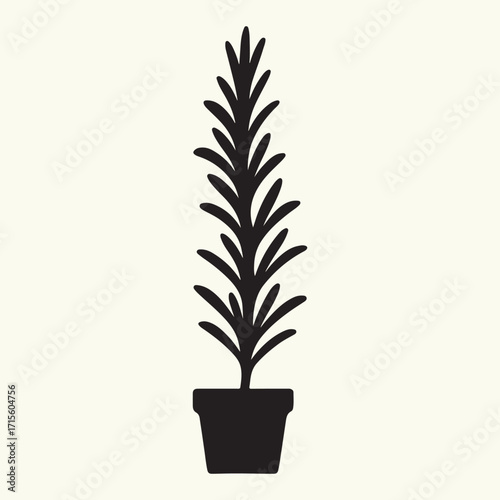 vector illustration of a rosemary plant