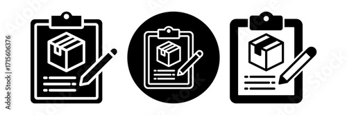 Record Keeping Icon Glyph & Mixed Style Collection Set