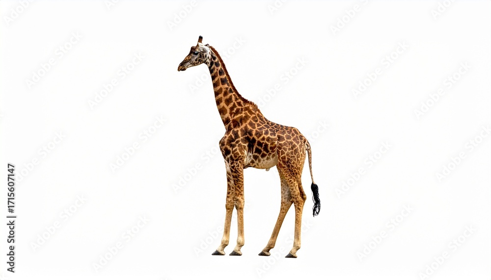 Fototapeta premium giraffe on white background