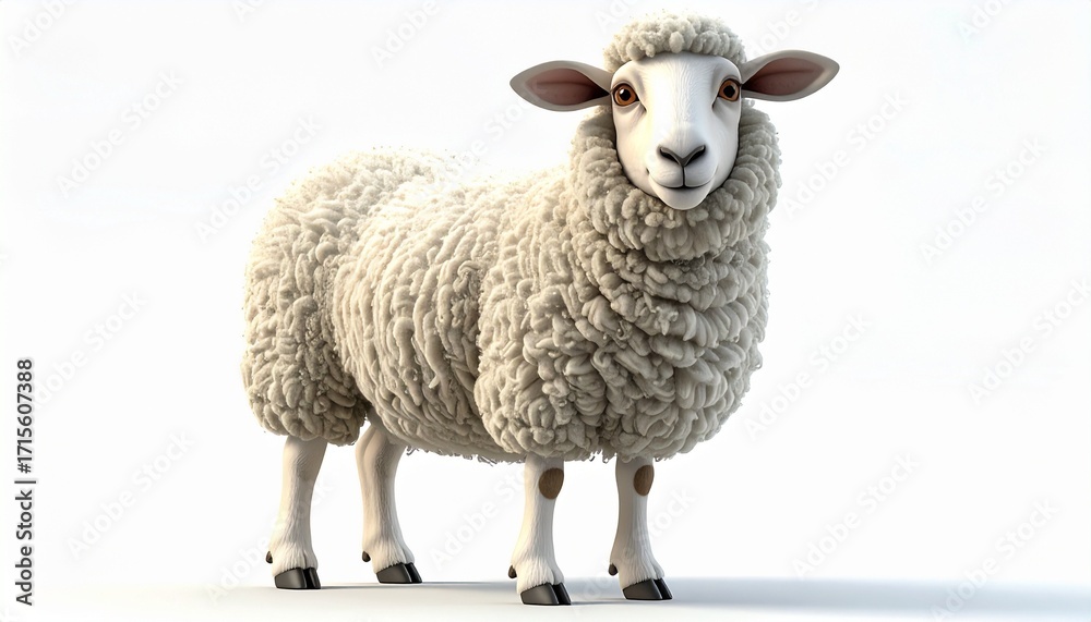 Fototapeta premium sheep isolated on white