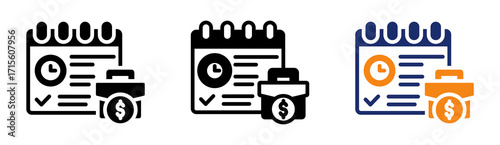 Business Planning Icon Collection Glyph & Mixed Style 