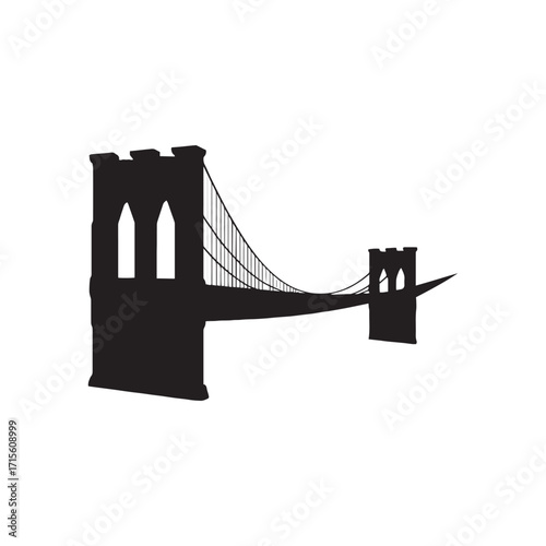 Brooklyn Bridge Silhouette Vector