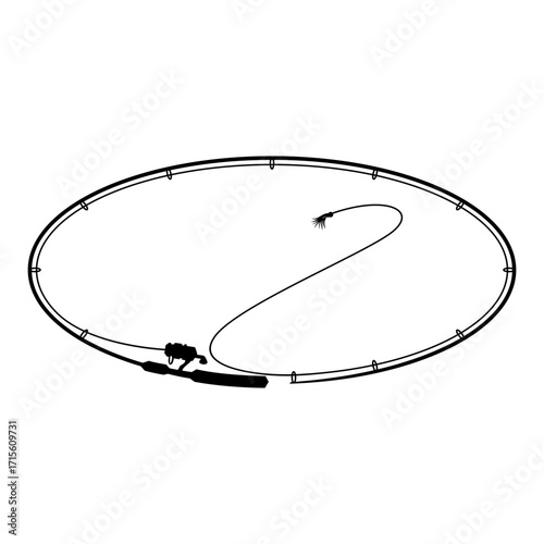 fishing reel rod fishing illustration logo vector image t shirt