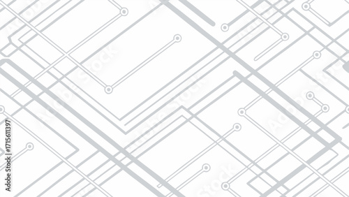 Clean Technology Background with a Minimalist Circuit Board Schematic
