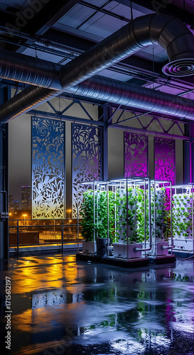 night view of the city