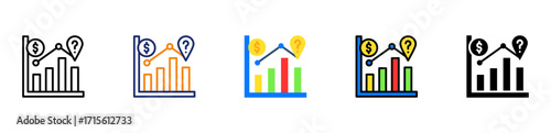 Market Forecast Icon Multiple Style Collection Set 