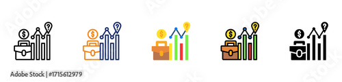 Business Forecast Icon Multiple Style Collection Set 