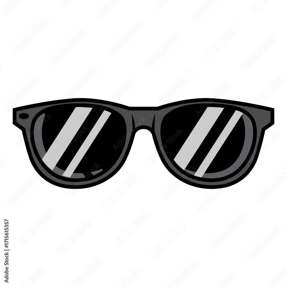Fototapeta premium cool shades, black sunglasses with dark lenses