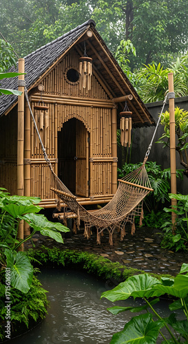 wooden house in the forest