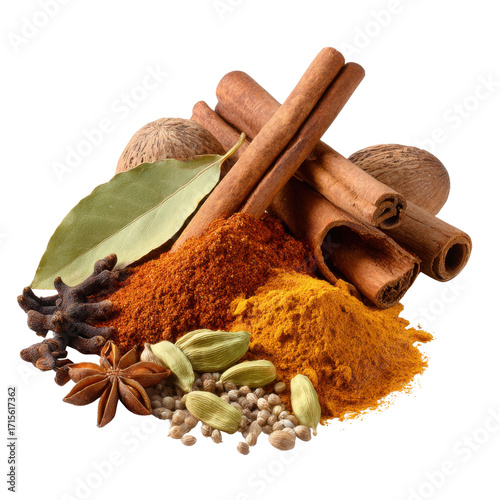 Colorful Assortment of Spices and Herbs for Culinary Inspiration