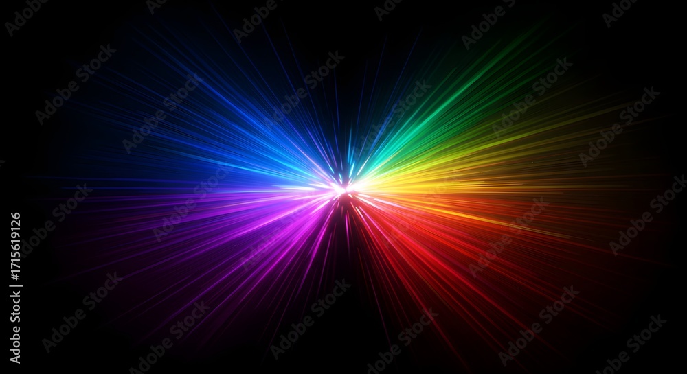 Fototapeta premium Colorful light burst