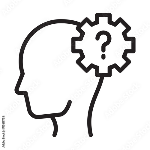 Question Assumptions with AI Reasoning Editable Stroke Icon