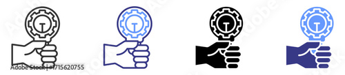 Initiatives icon set multiple style