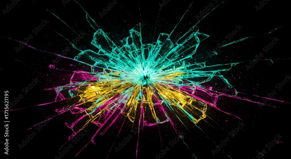 Fototapeta premium Shattered glass pattern