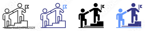 mentoring icon set multiple style