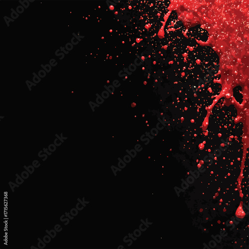 鮮やかな赤の飛沫のベクターグラフィック