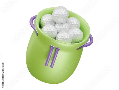 golf shag bag icon 3d illustration render