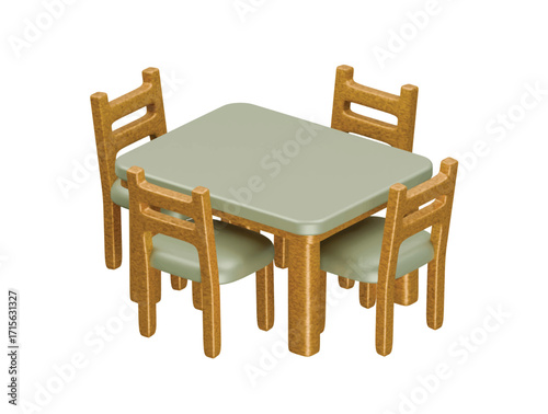 dining tabel icon 3d illustration render