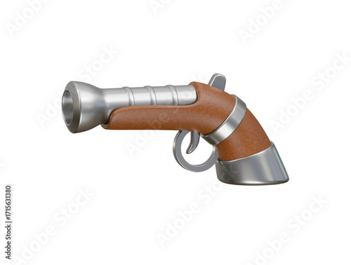 blunderbuss gun icon 3d illustration render
