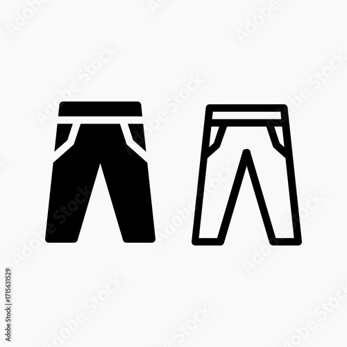 jeans pants icon line and solid style